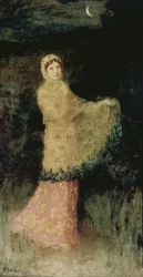 Une dame au clair de lune
